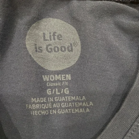 Life is Good Navy Women’s Tank “Life is Good Seas the Day” Sz Large - Picture 3 of 4